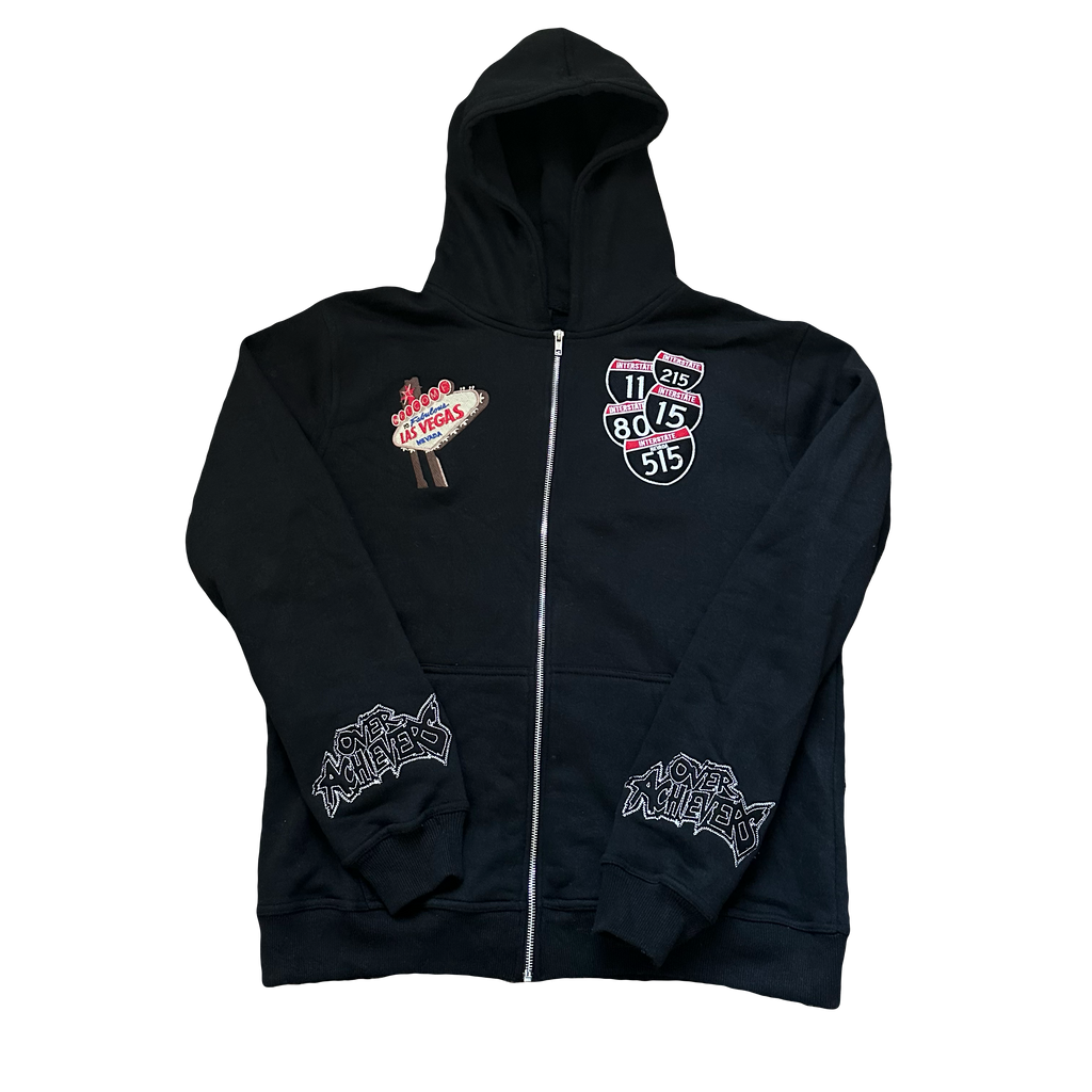Over Achievers Las Vegas Cut and Sewn Embroidered Zip Up