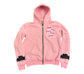 Pink Over Achievers Cut And Sewn Embroidered Bay Area Interstate Zip Up Hoodie
